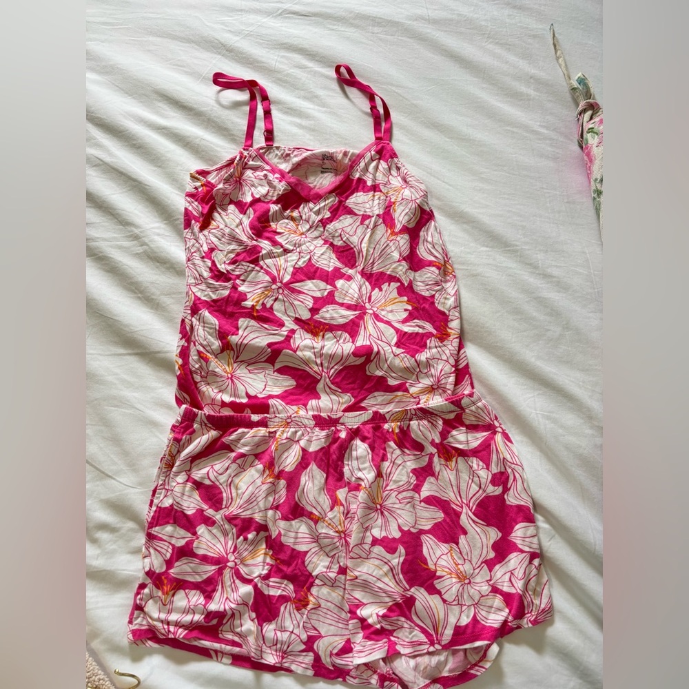 Stars Above pink floral pj set